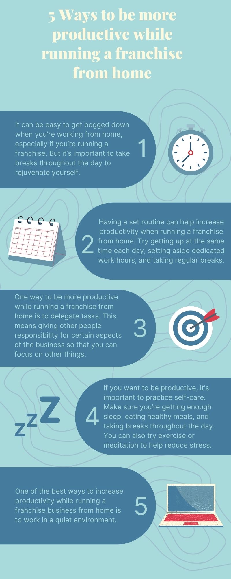5 Ways to be more productive while running a franchise from home